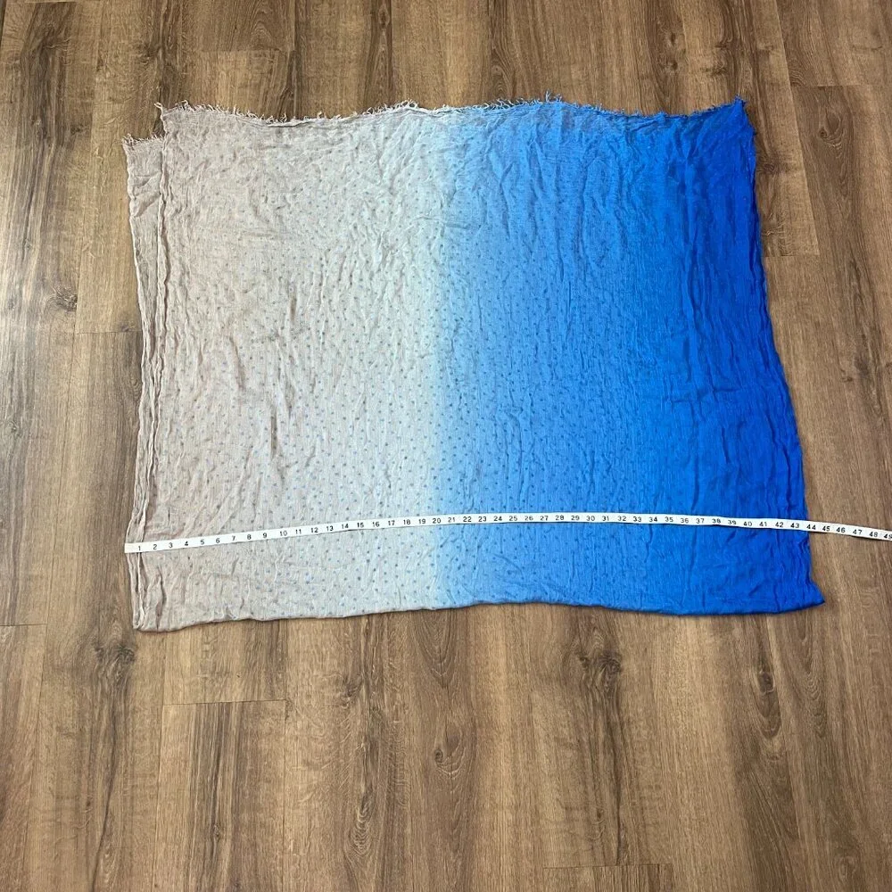 Pretty Persuasions Blue Ombre Swiss Dot Scarf Shawl
